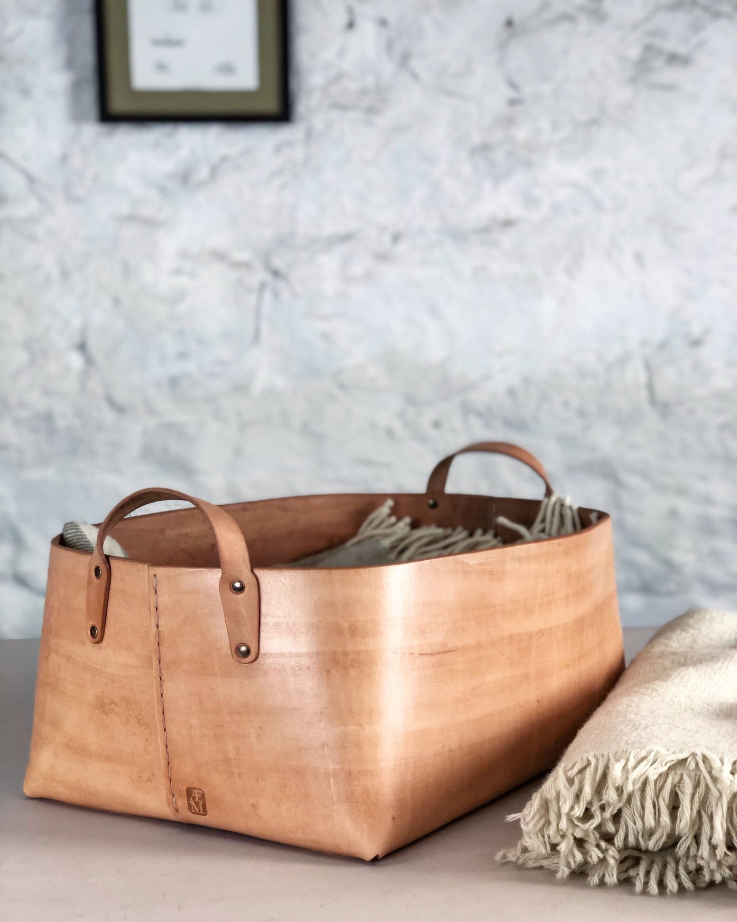 Leather Basket