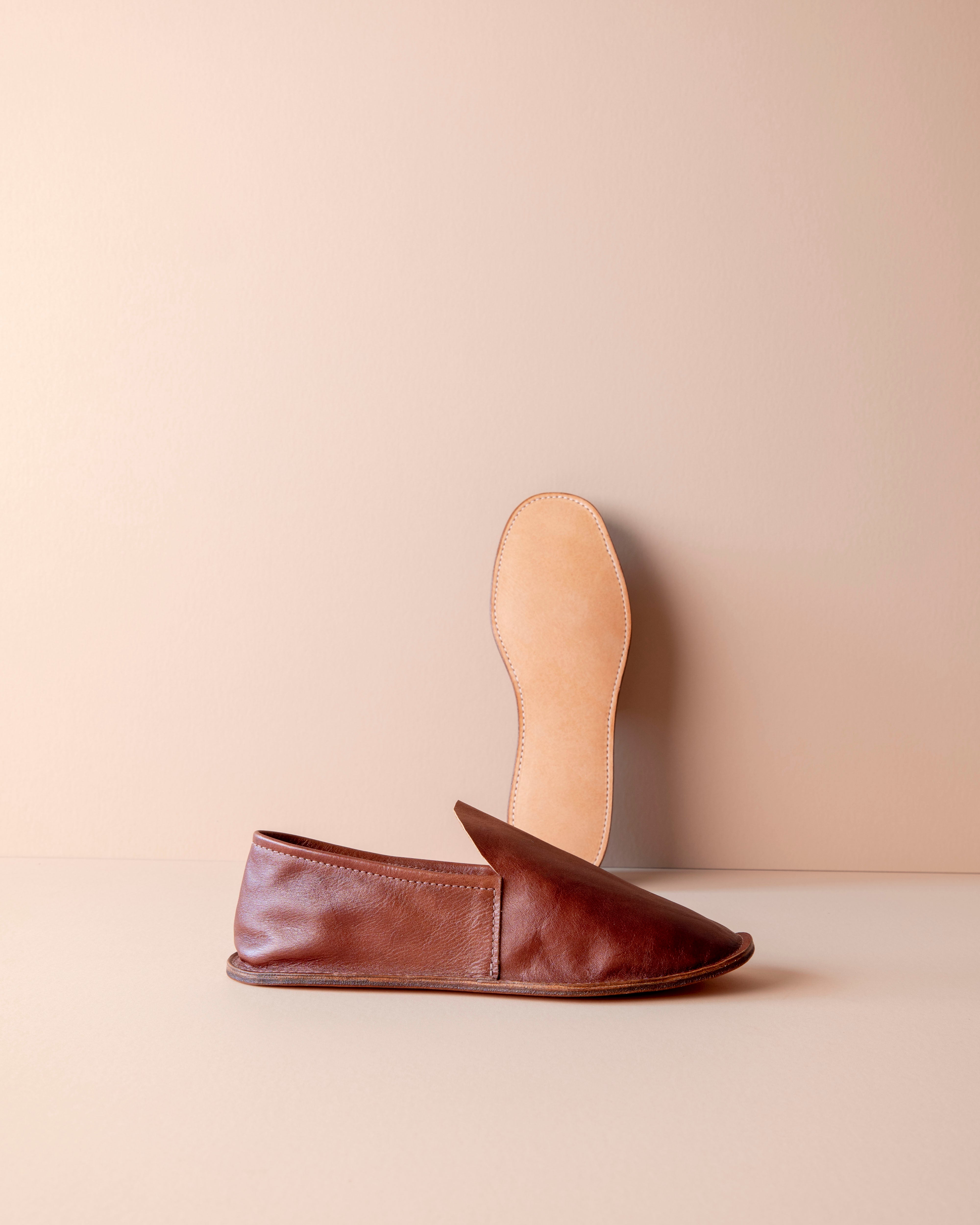 Leather house shoes mens clearance
